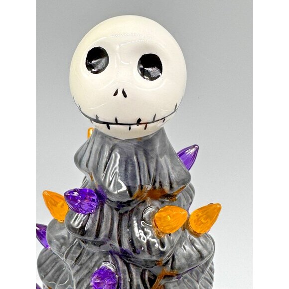 Nightmare Before Christmas Jack Skellington Light Up Ceramic Tree Halloween 10" - Picture 4 of 10